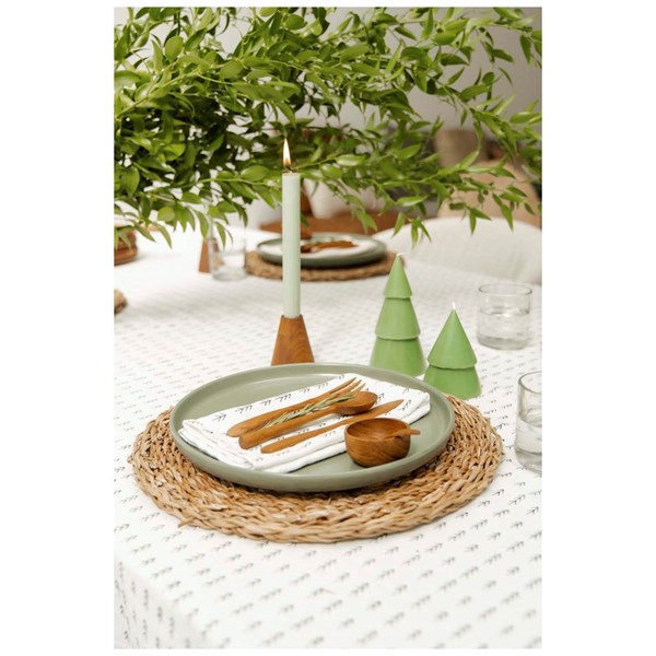 Obrázky: Velká bílá svíčka tvar vánočního stromu,vůně matcha, Obrázek 3