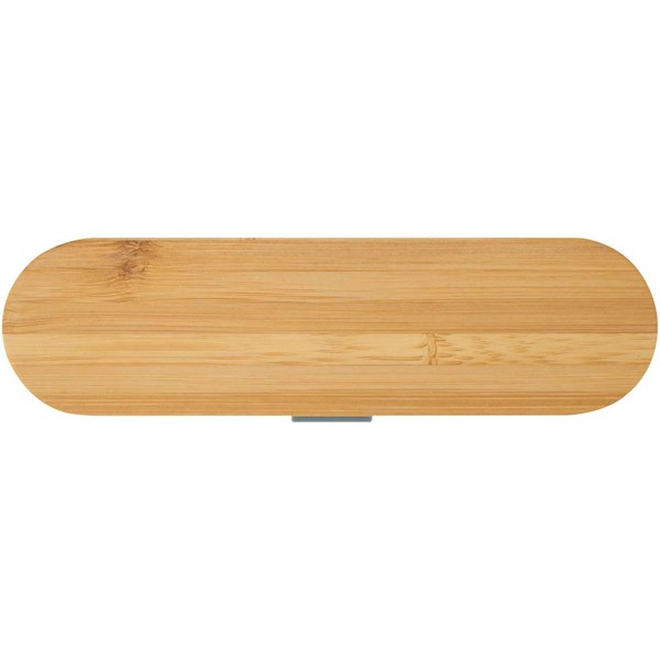 Obrázky: Sada příborů v krabičce s bambus. víkem, šedá, Obrázek 5