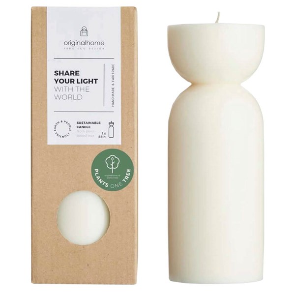 Obrázky: Bio svíčka střední velikosti, krémově bílá