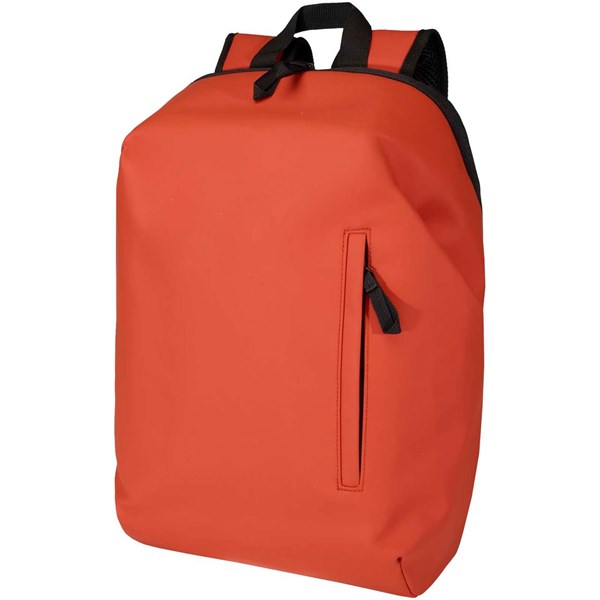 Obrázky: Cihlový rolovací batoh 18L na notebook 15″z PU kůže