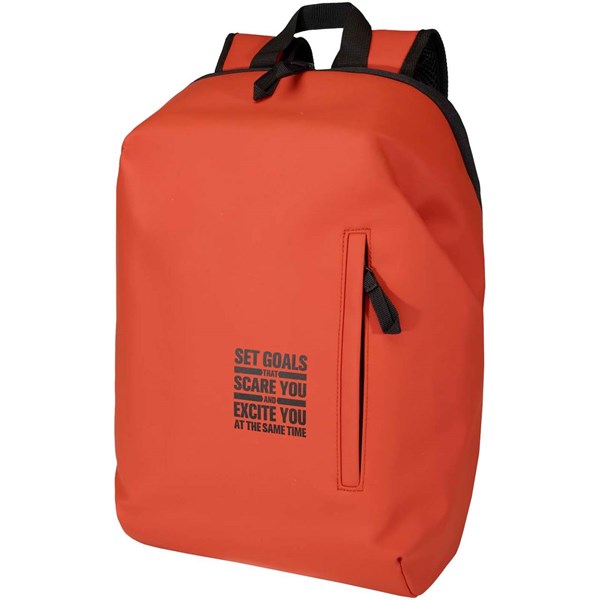 Obrázky: Cihlový rolovací batoh 18L na notebook 15″z PU kůže, Obrázek 9