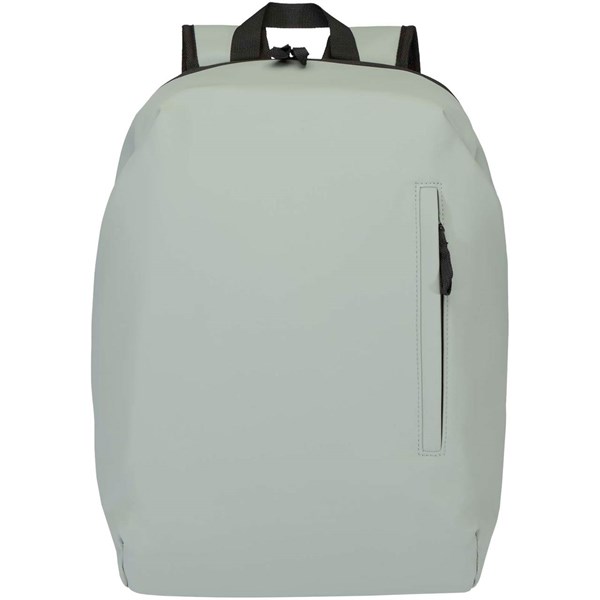 Obrázky: Šedý rolovací batoh 18L na notebook 15″ z PU kůže, Obrázek 6