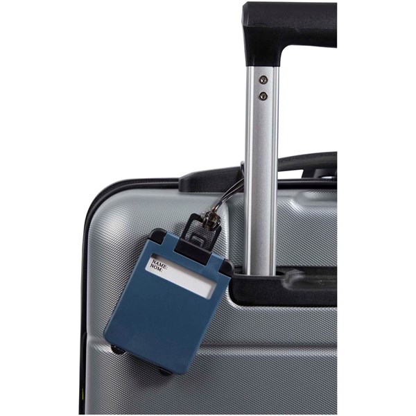 Obrázky: Plastový štítek na zavazadlo, modrý, Obrázek 3