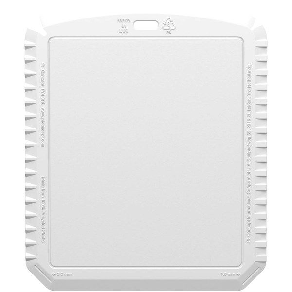 Obrázky: Obdélníková škrabka na led z rec. plastu, bílá, Obrázek 2