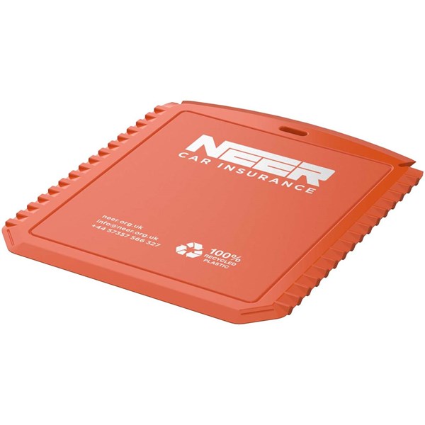 Obrázky: Obdélníková škrabka na led z rec. plastu, oranžová, Obrázek 6