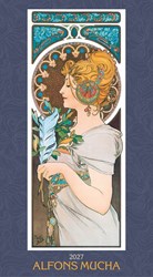Obrázky: ALFONS MUCHA, nástěnný kalendář 330x600 mm