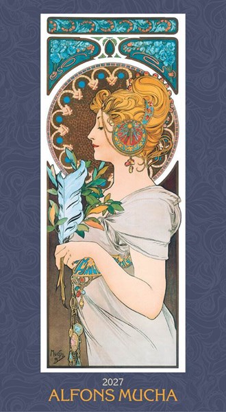 Obrázky: ALFONS MUCHA, nástěnný kalendář 330x600 mm
