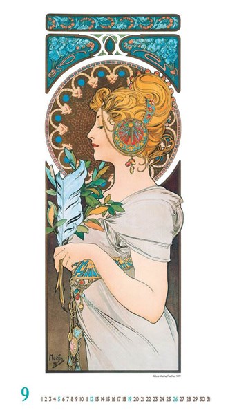 Obrázky: ALFONS MUCHA, nástěnný kalendář 330x600 mm, Obrázek 13