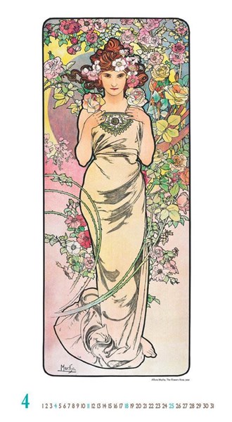 Obrázky: ALFONS MUCHA, nástěnný kalendář 330x600 mm, Obrázek 8