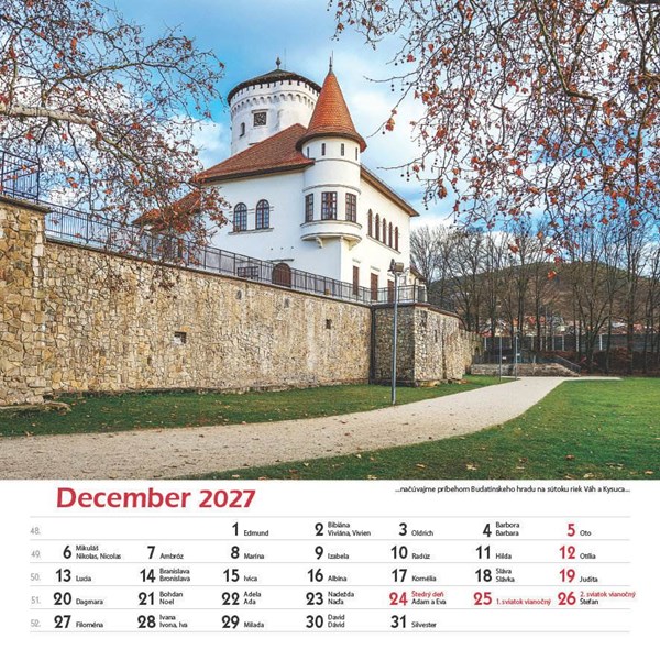 Obrázky: HRADY A ZÁMKY SLOVENSKA, nástenný kalendár 330x330 mm, Obrázek 5