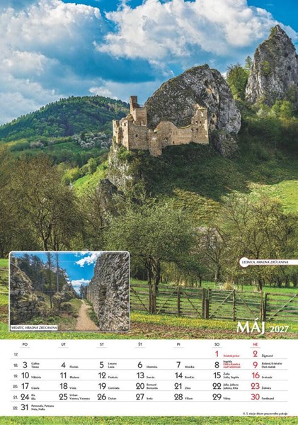 Obrázky: SPOZNÁVAME SLOVENSKO, nástenný kalendár 340x485 mm, Obrázek 9