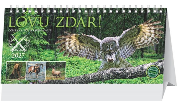 Obrázky: LOVU ZDAR, stolový kalendár, 297x138 mm