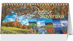 Obrázky: POÉZIA SLOVENSKA, stolový štrnásťdenný kalendár, 297x138 mm
