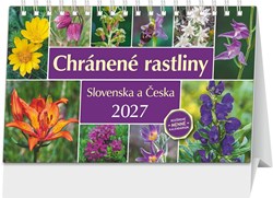 Obrázky: CHRÁNENÉ RASTLINY SLOVENSKA  A ČESKA,stolový kalendár 230x140 mm
