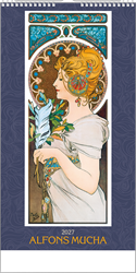 Obrázky: ALFONS MUCHA, nástěnný kalendář 330x600 mm