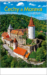 Obrázky: ČECHY A MORAVA, nástěnný kalendář 340x485 mm