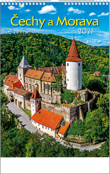 Obrázky: ČECHY A MORAVA, nástěnný kalendář 340x485 mm