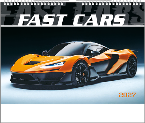 Obrázky: FAST CARS, nástěnný kalendář 485x340 mm