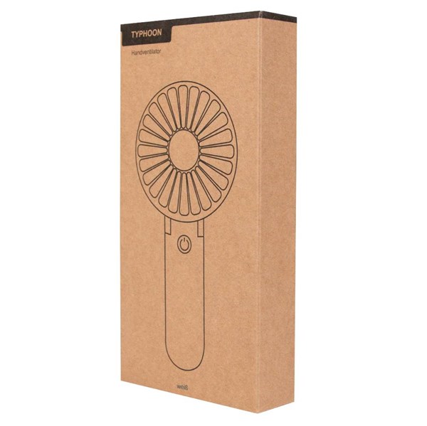 Obrázky: Přenosný skládací ventilátor s USB-C kabelem, bílý, Obrázek 8
