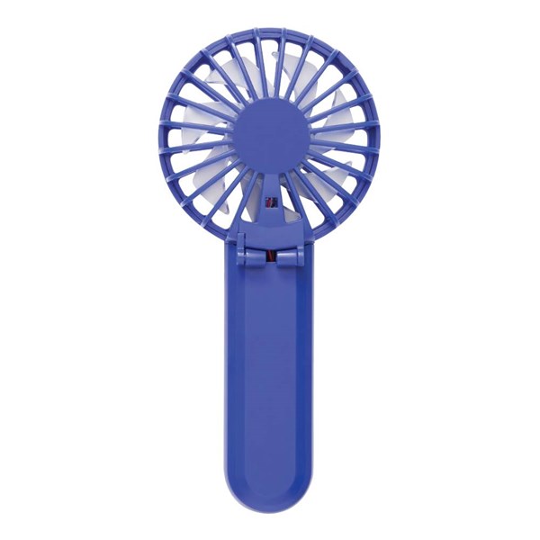 Obrázky: Přenosný skládací ventilátor s USB-C kabelem, modrý, Obrázek 3