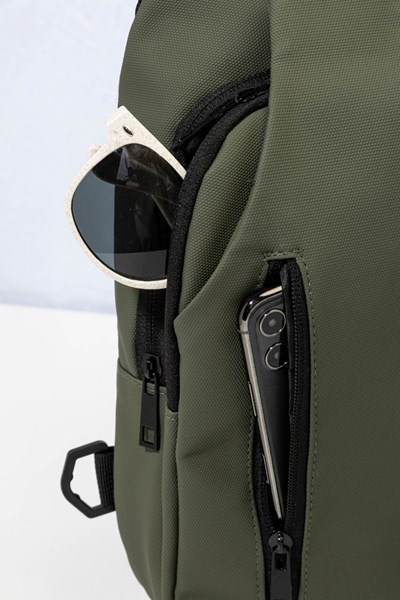Obrázky: Nepromokavá crossbody RPET taška, zelená, Obrázek 6