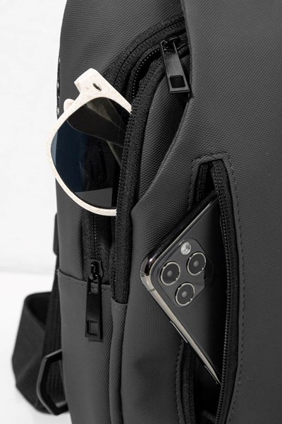 Obrázky: Nepromokavá crossbody RPET taška, šedá, Obrázek 6
