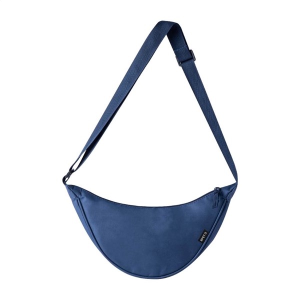 Obrázky: Crossbody RPET ledvinka, modrá, Obrázek 3