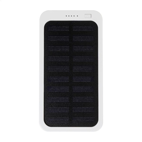 Obrázky: Powerbanka 4000 mAh z ABS se solární nab., bílá, Obrázek 2