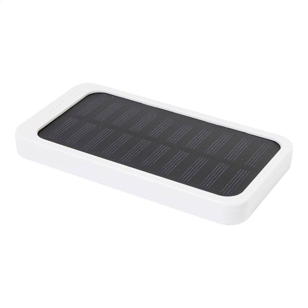 Obrázky: Powerbanka 4000 mAh z ABS se solární nab., bílá, Obrázek 4