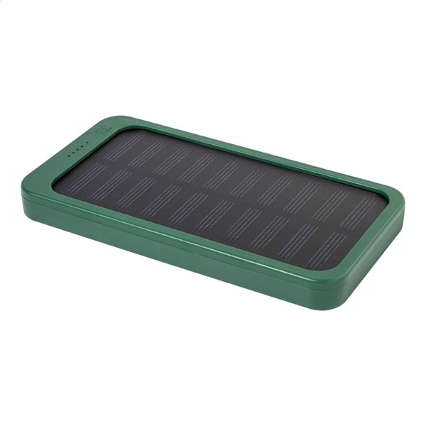 Obrázky: Powerbanka 4000 mAh z ABS se solární nab., zelená, Obrázek 4