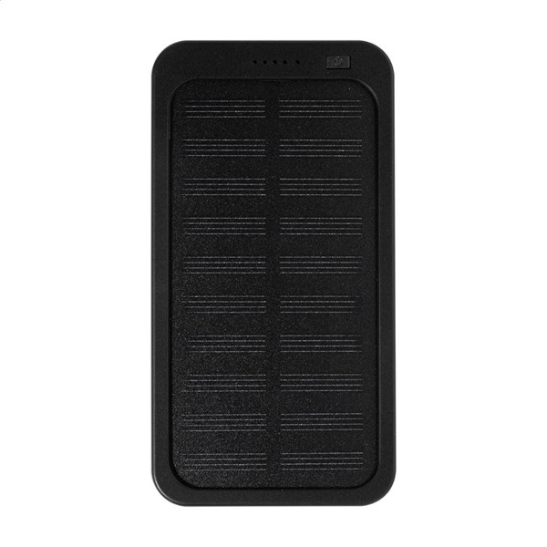 Obrázky: Powerbanka 4000 mAh z ABS se solární nab., černá, Obrázek 2