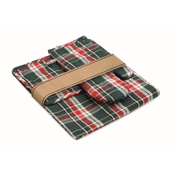Obrázky: Kostkovaná bavlněná kuchyňská sada, Obrázek 2