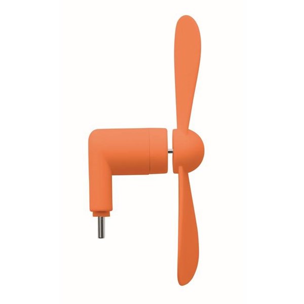 Obrázky: Oranžový přenosný USB-C ventilátor, Obrázek 2
