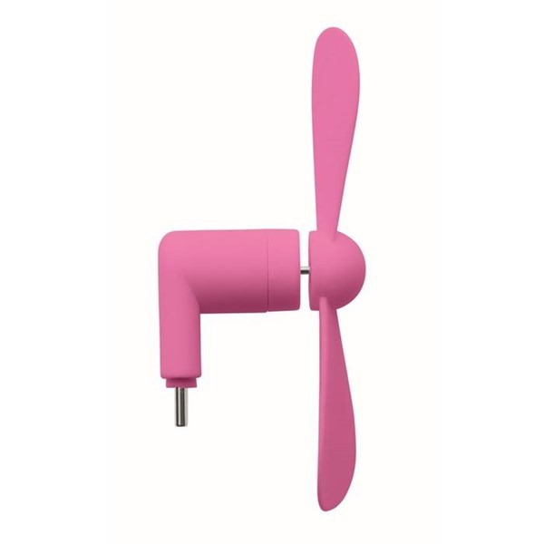 Obrázky: Fuchsiový přenosný USB-C ventilátor, Obrázek 2