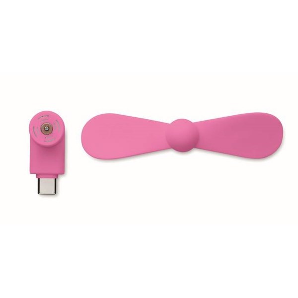 Obrázky: Fuchsiový přenosný USB-C ventilátor, Obrázek 6