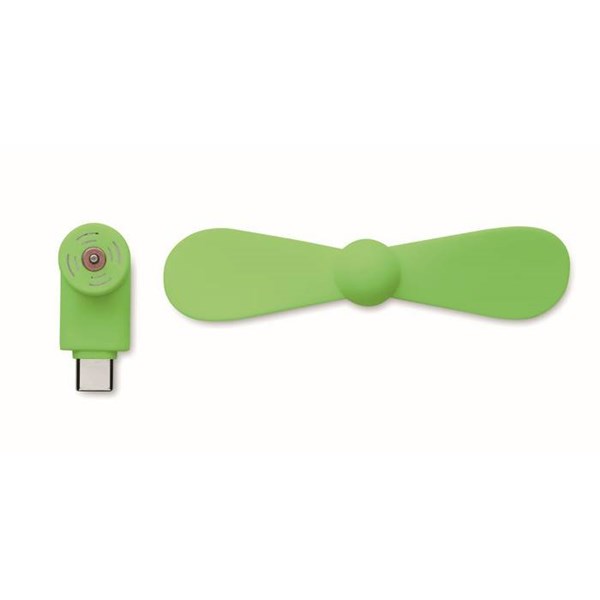 Obrázky: Limetkový přenosný USB-C ventilátor, Obrázek 6