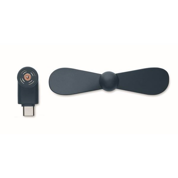 Obrázky: Tmavě modrý přenosný USB-C ventilátor, Obrázek 6