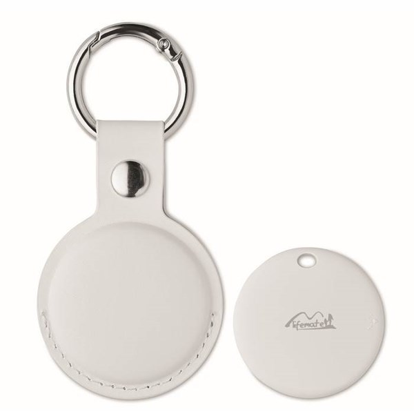 Obrázky: Bílý lokátor s PU pouzdrem Apple Find My / Google Find, Obrázek 2