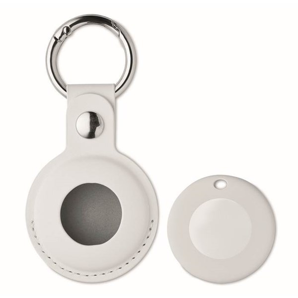 Obrázky: Bílý lokátor s PU pouzdrem Apple Find My / Google Find, Obrázek 6