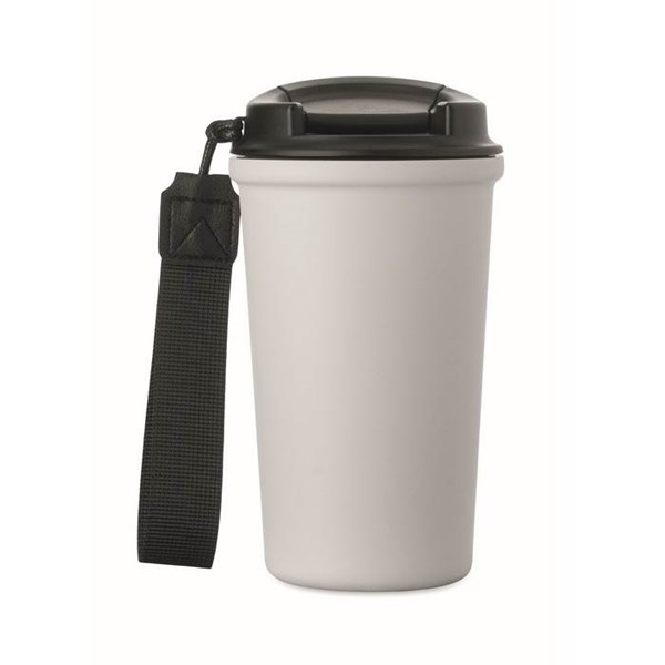 Obrázky: Bílý recyklovaný ocelový termohrnek 400ml, Obrázek 5