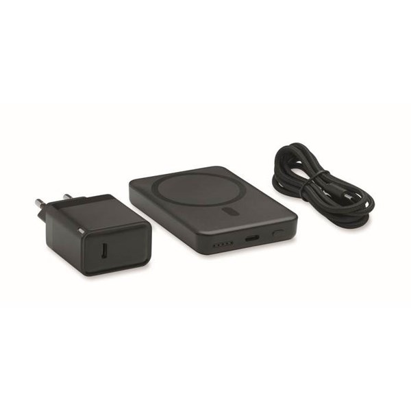 Obrázky: Černá magnetická powerbanka - sada 5000mAh, Obrázek 3