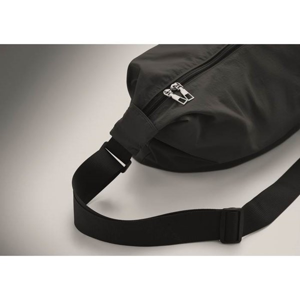Obrázky: Černá nylonová crossbody městská taška, Obrázek 2