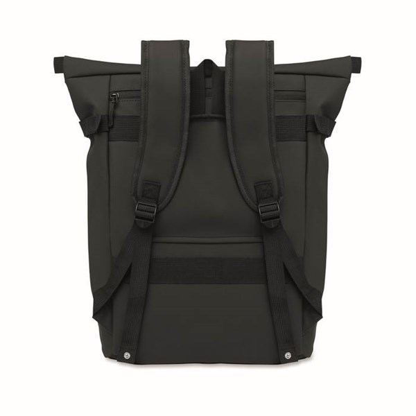 Obrázky: Černý PU batoh na kolo na notebook 20L, Obrázek 4