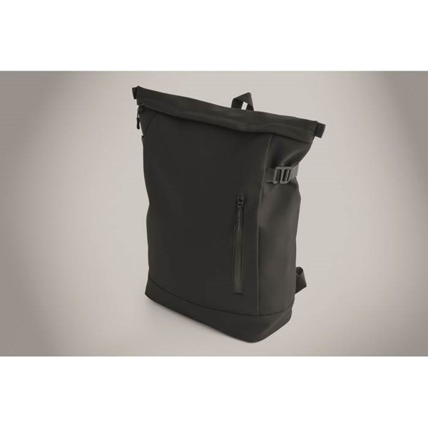 Obrázky: Černý PU batoh na kolo na notebook 20L, Obrázek 8
