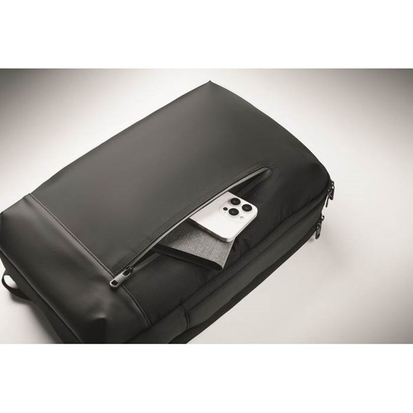 Obrázky: Černý batoh na notebook, polstrovaná záda, 15L, Obrázek 6