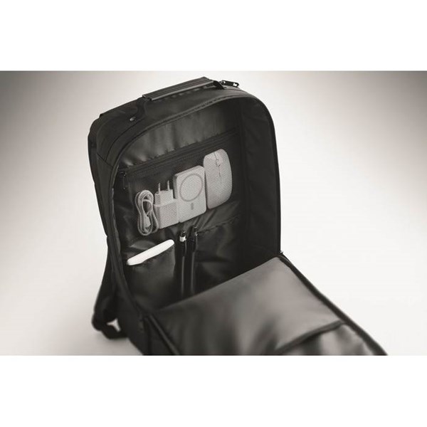 Obrázky: Černý batoh na notebook, polstrovaná záda, 15L, Obrázek 7
