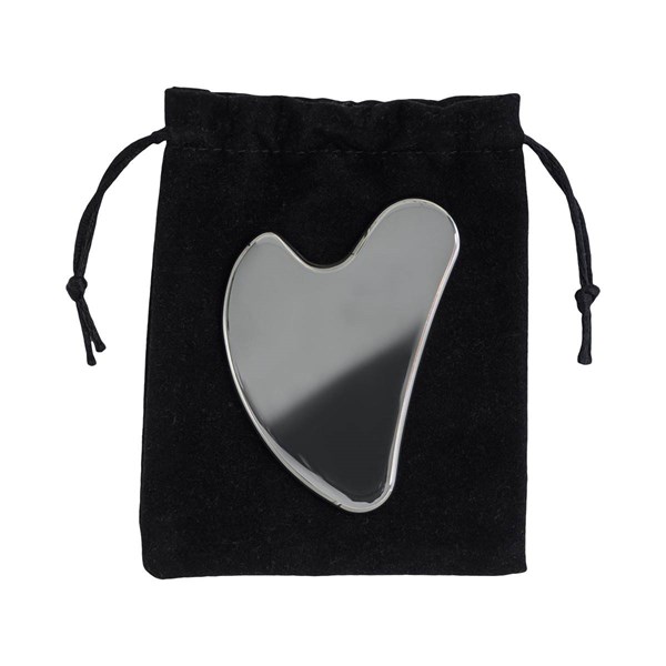 Obrázky: Masážní kámen gua sha, stříbrná, Obrázek 2