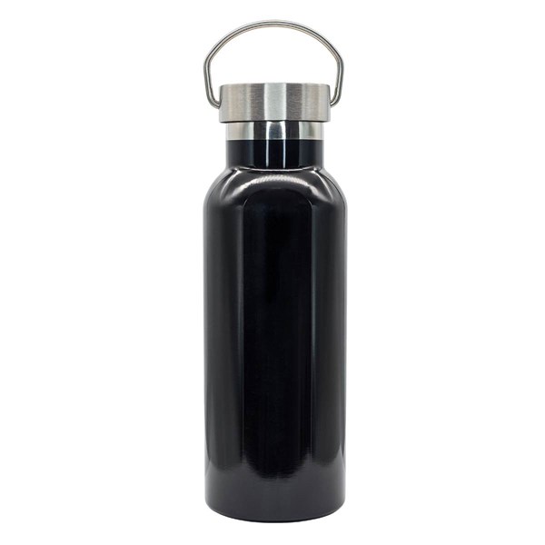Obrázky: Dvoustěnná kovová termoska 500 ml., černá