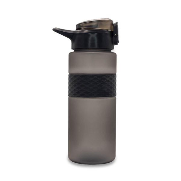 Obrázky: RPET láhev s brčkem 700 ml, černá, Obrázek 2