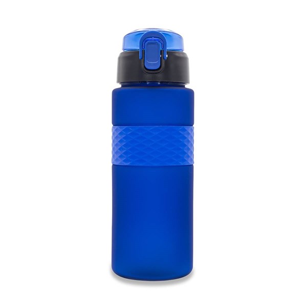 Obrázky: RPET láhev s brčkem 700 ml, tmavě modrá